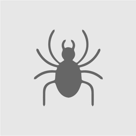 Spider icon. Black and white simple isolated illustration. Halloween symbol.のイラスト素材
