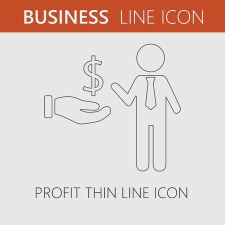 Business profit vector. Dollar sign in hand icon. Success concept. Vector illustration EPS 10のイラスト素材
