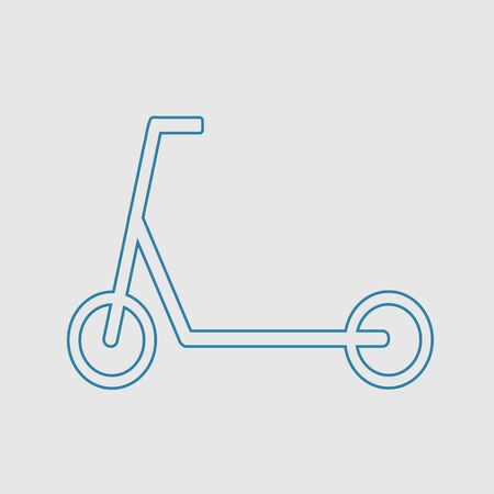 Kick scooter vector icon. Simple isolated pictogram.のイラスト素材