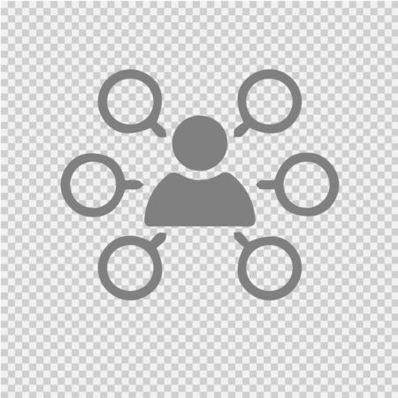 Social network vector icon eps 10.のイラスト素材