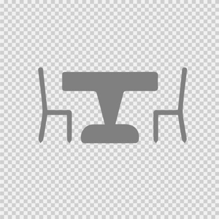 Table and two chairs vector icon eps 10.のイラスト素材