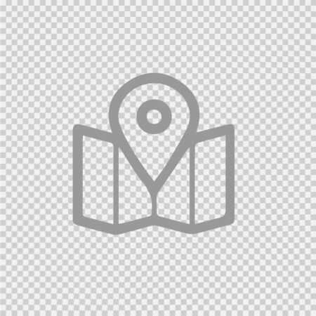 Map pointer vector icon eps10. Simple isolated pictogram.のイラスト素材