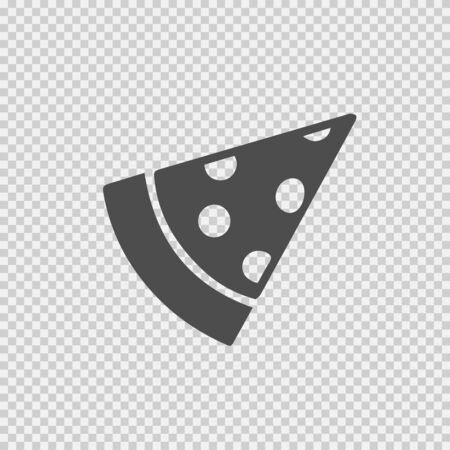 Pizza slice vector icon . Simple isolated pictogram.のイラスト素材