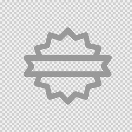 Seal with ribbon vector icon. Stamp simple isolated pictogram.のイラスト素材
