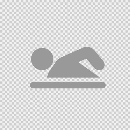 Swimmer vector icon. Pool swim figure simple isolated pictogram.のイラスト素材