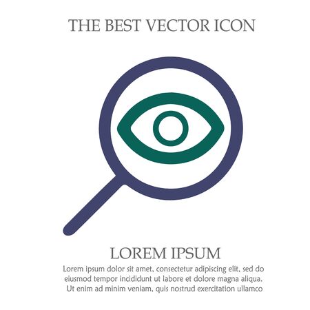 Magnifying glass with eye vector icon eps 10.のイラスト素材