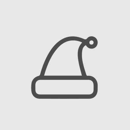 Santa hat vector icon. Christmas cap simple isolated illustration.のイラスト素材