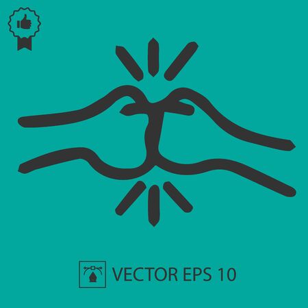 Fist bump vector icon eps 10. Simple isolated illustration.のイラスト素材
