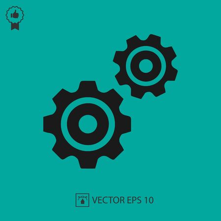 Gear vector icon. Gears isolated illustration.のイラスト素材