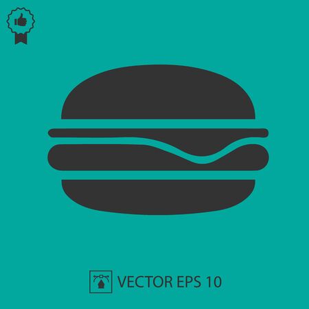 Burger vector icon. Fast food symbol. Vector illustrationのイラスト素材