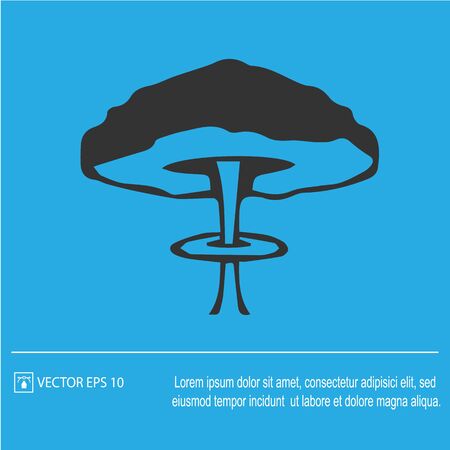 Mushroom cloud nuclear explosion vector iconのイラスト素材