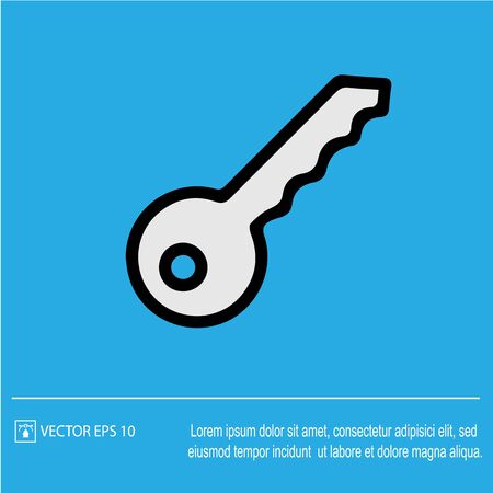 Key vector icon . Car key simple symbol.のイラスト素材