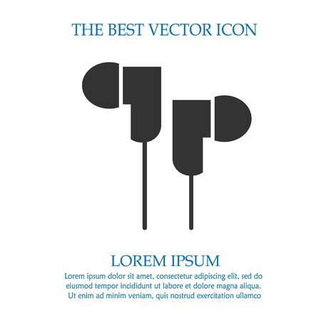 Earphones vector iconのイラスト素材
