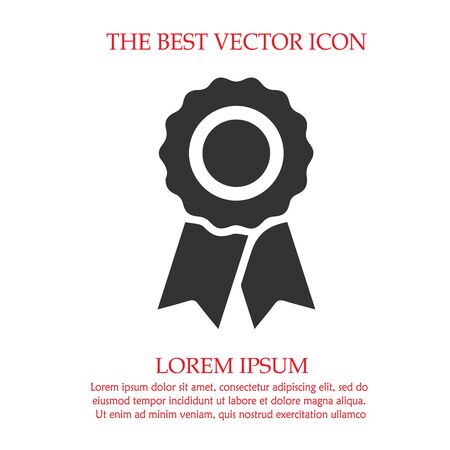 Badge with ribbons vector icon eps 10. Certificate. Certification stamp.のイラスト素材