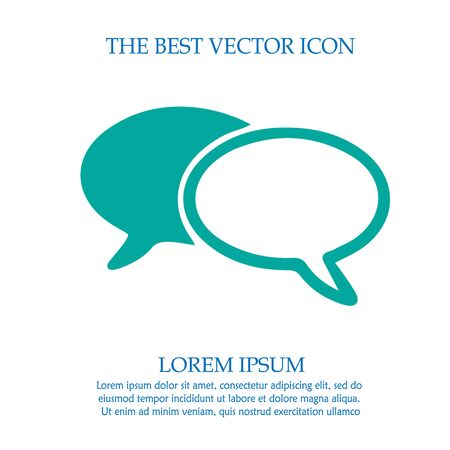 Speech bubbles vector icon eps 10. Bubble symbol. Simple isolated illustration.のイラスト素材