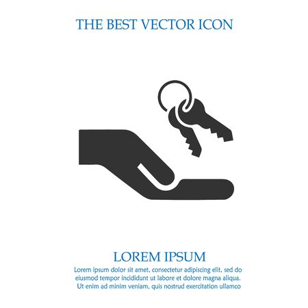 Keys in hand vector icon eps 10.のイラスト素材