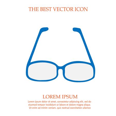 Glasses vector icon. Simple silhouette vector illustration EPS 10.のイラスト素材