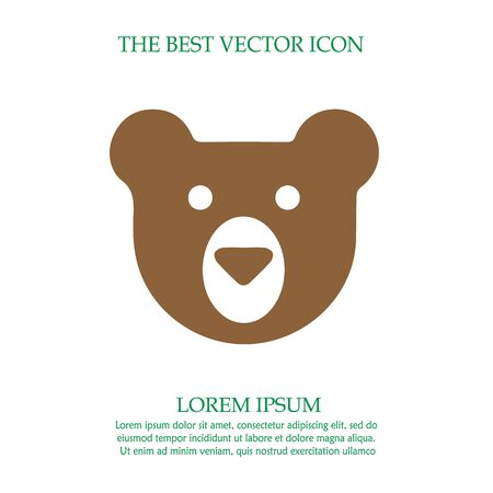 Teddy bear face vector icon. Simple isolated logo symbol.のイラスト素材