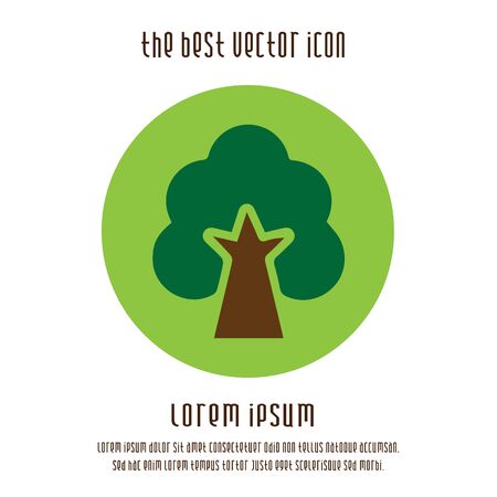 Oak logo vector icon. Tree simple silhouette symbol vector illustration.のイラスト素材