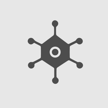 Coronavirus icon. Covid 19 pandemic symbol. Simple isolated pictogram.のイラスト素材