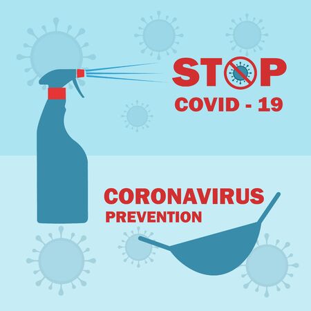 Stop Coronavirus Covid 19 Epidemic Prevention Protection Against Corona Pandemic Disease Poster Or Banner Vector Illustration Royalty Free Vector Graphics