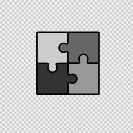 Puzzle icon. Business teamwork cooperation partnership vector illustration eps 10.のイラスト素材