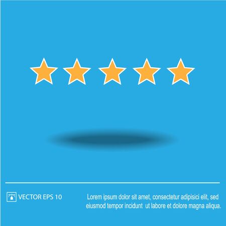 Five star rating. Vector illustrationのイラスト素材