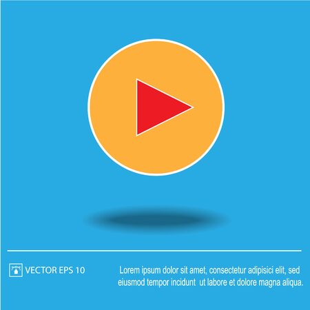 Play button vector icon. Vector illustrationのイラスト素材