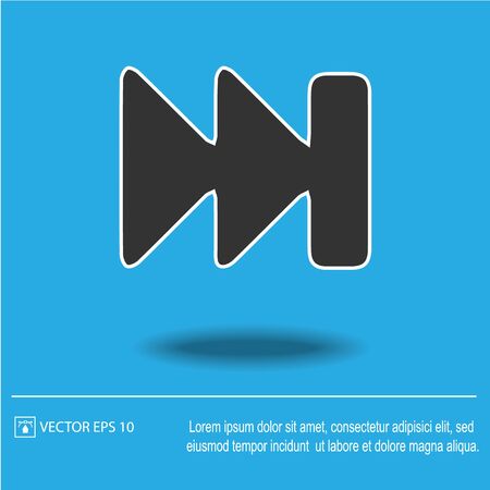 Forward rewind vector icon fast. Vector illustrationのイラスト素材