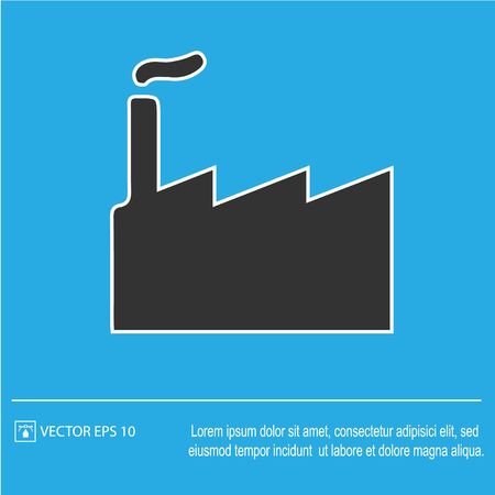 Factory vector icon eps 10. Industry symbol. Power plant. Isolated illustration.のイラスト素材