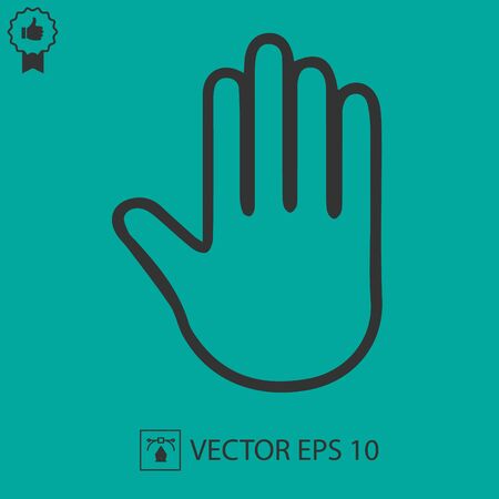 Stop hand vector icon. Vector illustration EPS 10.のイラスト素材