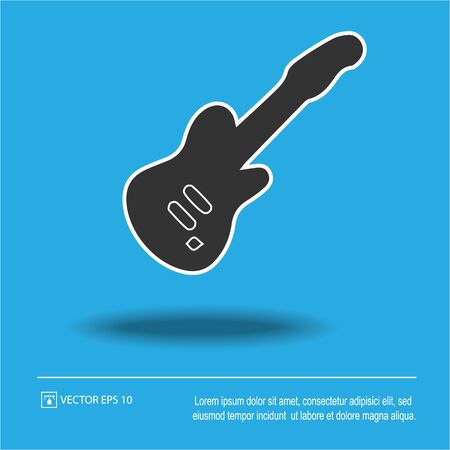 Guitar vector icon eps 10. Simple isolated pictogram.のイラスト素材