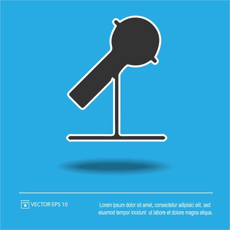 Microphone vector icon eps 10. Simple isolated illustration.のイラスト素材