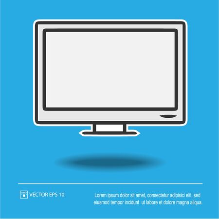Monitor tv screen vector icon eps 10. Simple isolated illustration.のイラスト素材