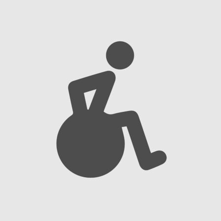 Wheelchair vector icon eps 10. Simple isolated illustration.のイラスト素材