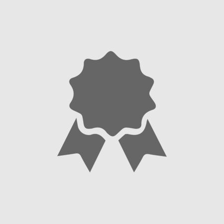 Badge with ribbons vector icon eps 10. Certificate. Certification stampのイラスト素材