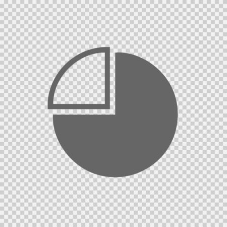Pie chart vector icon eps 10. Graph symbol. Simple isolated illustration.のイラスト素材