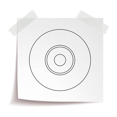 CD vector icon eps 10. Compact disc simple isolated illustration.のイラスト素材