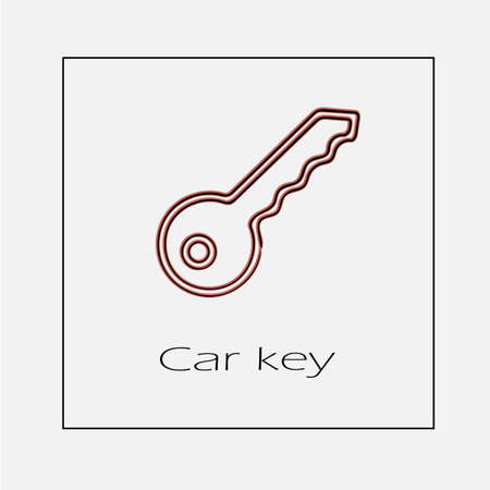 Key vector icon. Car key simple symbol.のイラスト素材