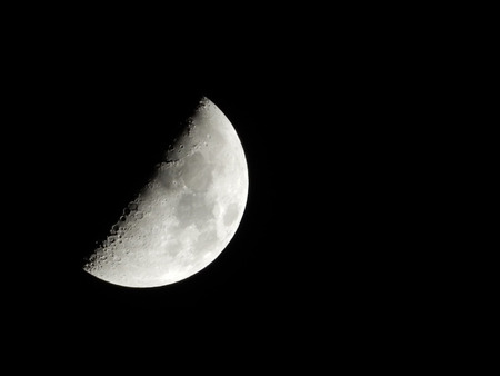 Moon in the middle of the nigthの写真素材