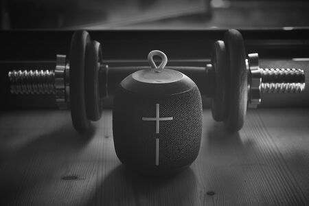 Pictures of a gym day indoor at homeの写真素材