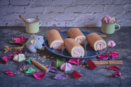 some biscuits ready to eat in celebration dayの写真素材