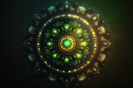Abstract fractal. Fractal art background for creative design. Decoration for wallpaper, desktop, poster, booklet cover. Print for clothes, t-shirts. Creative illustration for designの素材