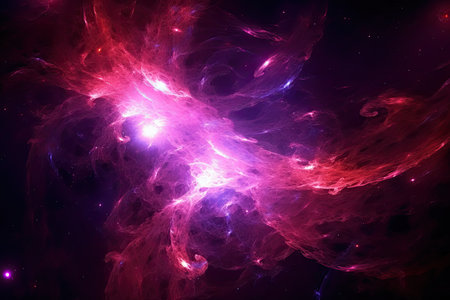 marvelous magenta splash of light in the universe, illustration, generative aiの素材