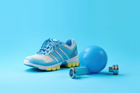 Accessories for fitness and sport shoes, illustration, generative aiの素材