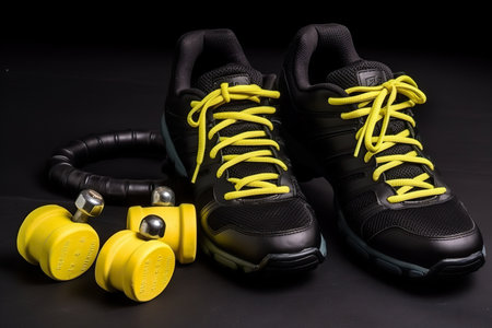 Accessories for fitness and sport shoes, illustration, generative aiの素材