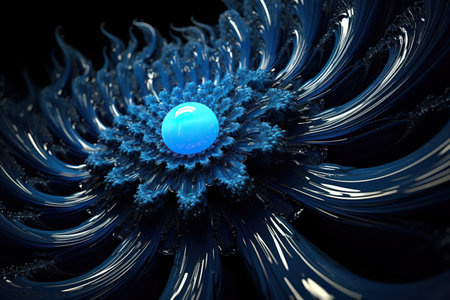 ferrofluid chaos swirling, illustration, generative aiの素材