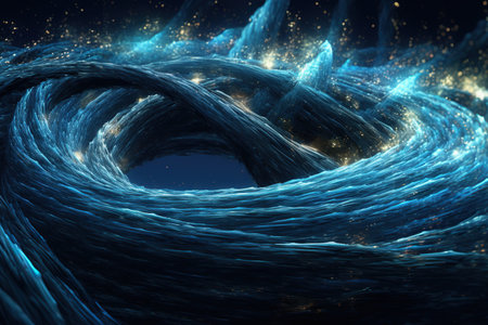 abstract concept of data flow, illustration, generative aiの素材