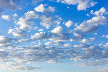 Blue sky with white and gray clouds.の写真素材