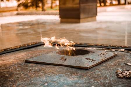 Eternal Flame - symbol of victory in World War IIの写真素材